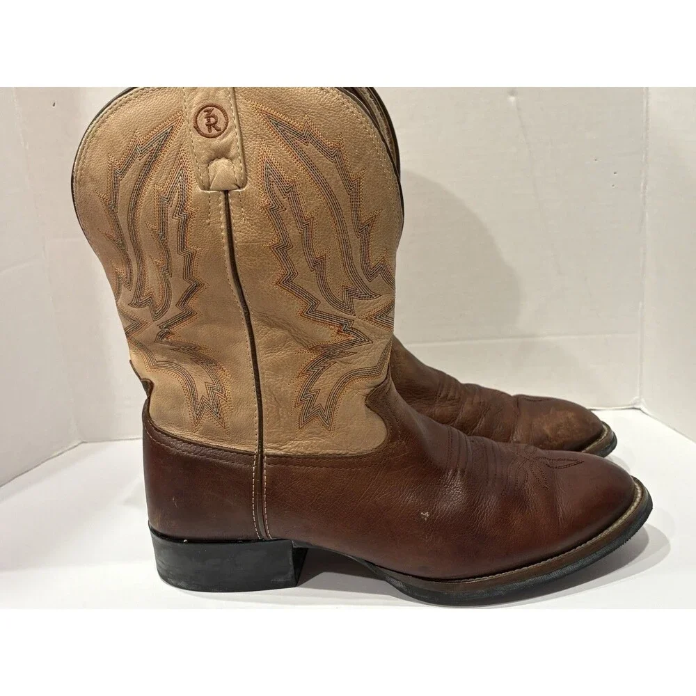 Tony Lama 3R Brown Leather Western Cowboy Boots Men’s 10.5 EE Made in USA